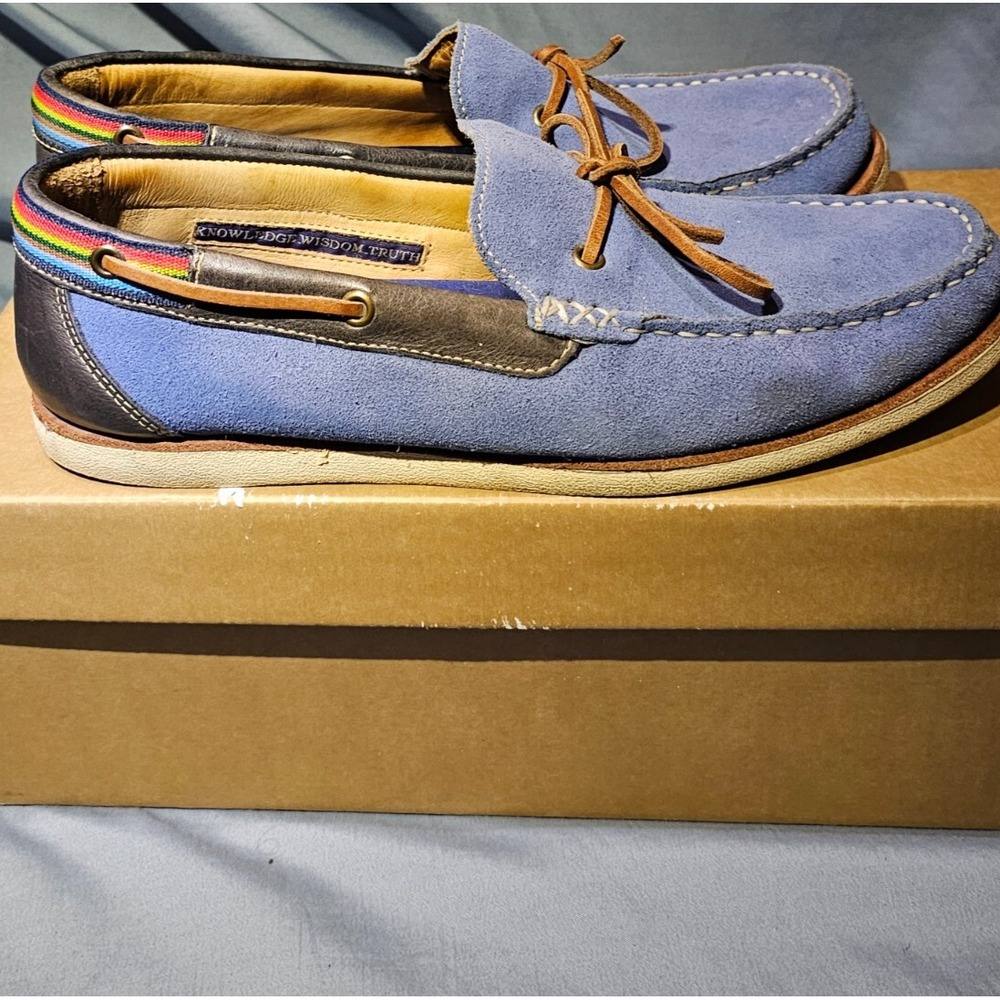 Robert Graham Men's Size 8M Blue Harvey Boat Shoes Loafers - Picture 5 of 5